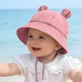 thumbnail image 6 of BOBOGOJP Baby Summer Sun Hat Infant Boys Girls Outdoor Breathable Hat Toddler Medical Cotton Yarn Bucket Hats, 6 of 7