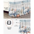thumbnail image 3 of White Pumpkin Bed Skirt King Size 16 Inch Drop, Coastal Starfish Coral Shell Vintage Wrap Around Dust Ruffle Bedskirts, Wrinkle & Fade Resistant Easy Fit Bedskirt with Adjustable Elastic, 3 of 8