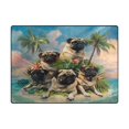 thumbnail image 2 of Ryvnso Pug Dog on Island Area Floor Rugs Soft Non-Slip Large Mats Nursery Carpets 63" x 48", 2 of 7