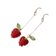 thumbnail image 3 of Tachiuwa Raspberry Earrings Beach Sweet for Women Ladies for Anniversary Festive Gift Long Drop, 3 of 9