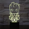 thumbnail image 1 of Lámpara decorativa de anime Night Light Baby Groot Guardians 3D Illusion, 1 of 1
