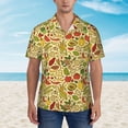 thumbnail image 2 of Fotbe Fruits And Vegetables Camisa Hawaiana para Hombre Unisex – Camisa Casual de Verano con Botones de Manga Corta de Algodón y Lino,Medium, 2 of 7