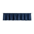 thumbnail image 5 of Woven Trends 2-Pack Pinch Pleated Curtains, Solid Farmhouse and Modern Rustic Curtains,  Box Pleated Edges for Living Room and Bedroom, Rod Pocket, 52" W x 84" L, Navy Blue, 5 of 7
