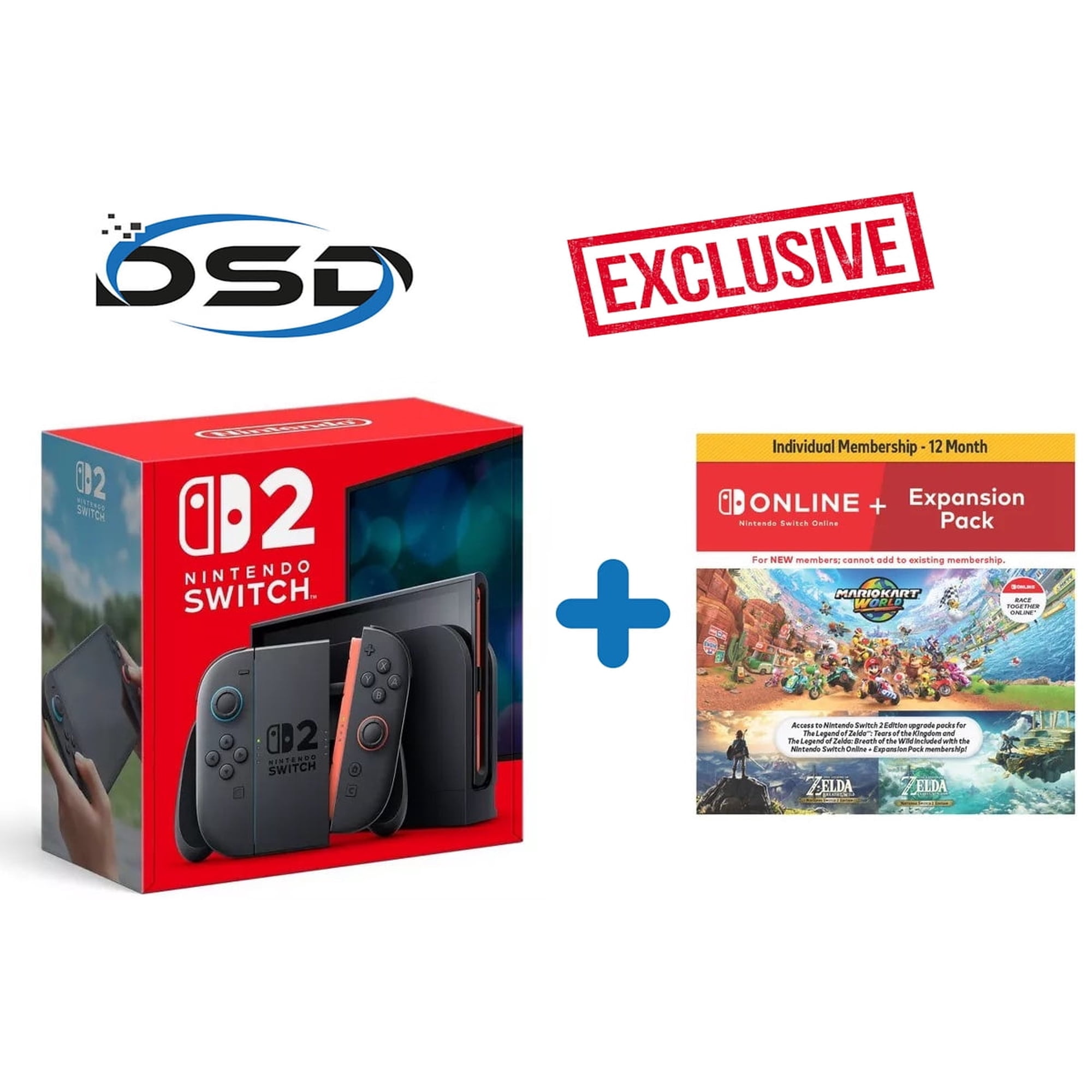 任天堂Switch 2025 Newest Nintendo Switch™ 2 System + 12 Month NSO+Expansion
