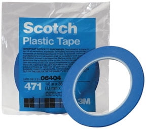 Blue 3m 06409 Scotch Plastic Tape 471 3//4/" X 36 Yds.