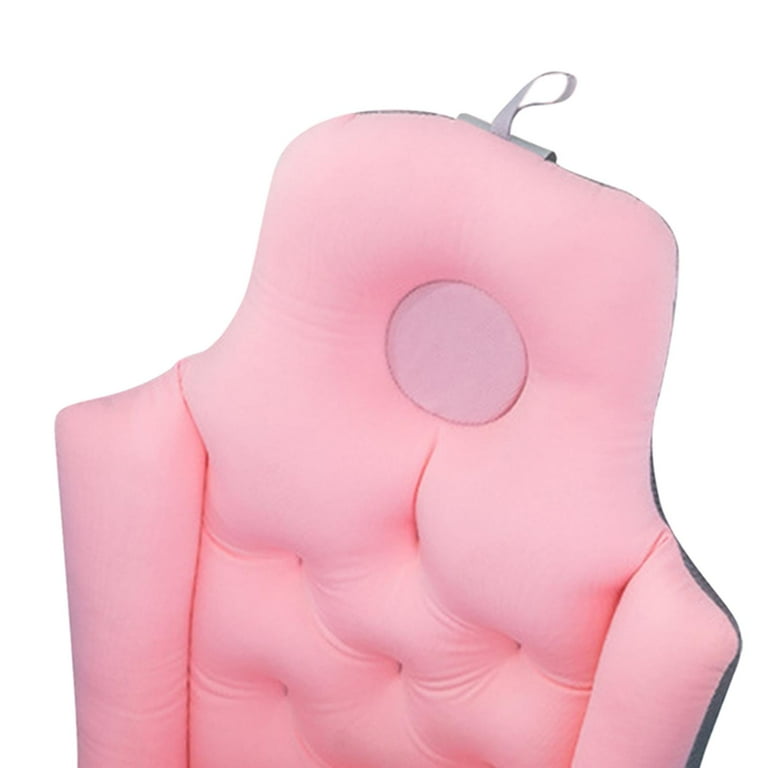 Bath Pillow Full Body, Bath Tub Pillow, Bath Cushion, Nonslip Bath Mat with  Comfort Head Rest Back and Tailbone Support, for Adults , Pink