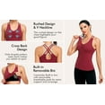 thumbnail image 4 of Women's Tank Top with Shelf Bra Adjustable Spaghetti Strap Athletic Yoga Cami Shirt, 4 of 6