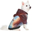 thumbnail image 2 of Goofa Red And White Bird Couple Pattern Small Dog Sweater Hoodies Pet Grey Hooded Soft Fleece Sweatshirts with Pocket Fall Winter Puppy Cat Sweaters Warm Clothes-Medium, 2 of 8