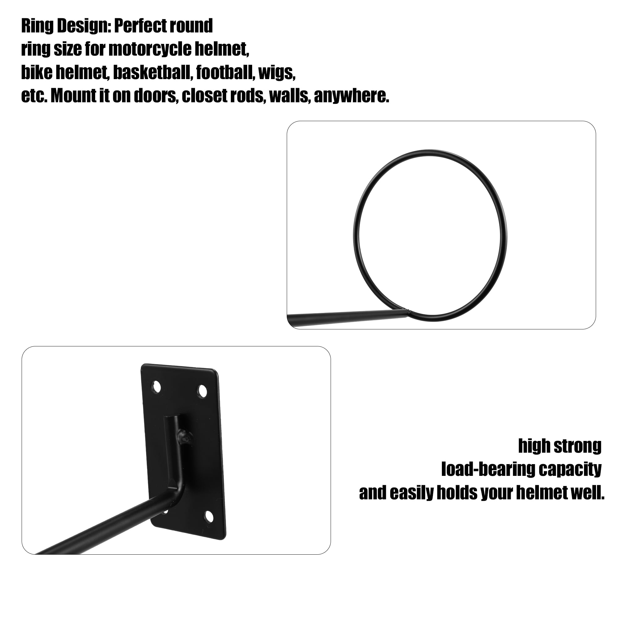 Unique Bargains Motorbike Accessories Helmet Holder Dirt Bike Racing Helmet Hanger Helmet Bags Rack Wall Mounted Hook