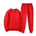 thumbnail image 5 of Wutalume Women's 2-Piece Casual Fleece Lined Set, Solid Color Hoodie and Sweatpants with Pockets, Warm Winter Loungewear,Red M, 5 of 6