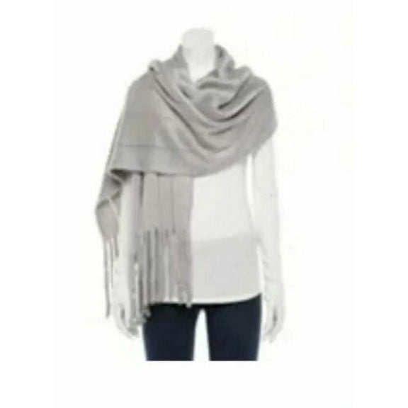 Lauren Conrad Gray Winter Scarf – Soft Knit Long Fringe