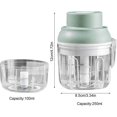thumbnail image 2 of Electric Garlic Grinder Electric Food Processor, 100+250ML, 2 of 5