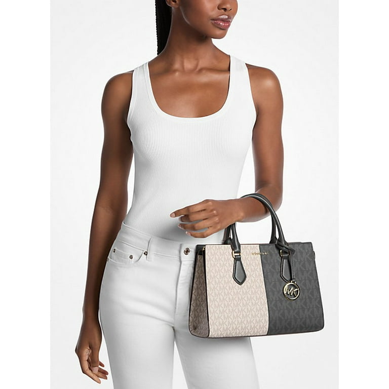 Michael Kors Women's Sheila Medium Two-Tone Metallic Signature
