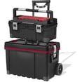 thumbnail image 1 of Carro de Herramientas Vertical Keter Con Caja De Herramientas Adicional Hawk, Con Ruedas, Impermeable y Resistente, Color Negro, 1 of 7