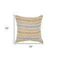 thumbnail image 2 of Set of Two 18" X 18" Orange Beach Chevron Cotton Zippered Pillow, 2 of 8