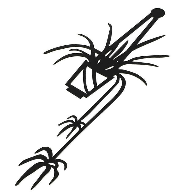 Black Iron Metal Wall Art for Decoration Elegant Flower Design Adds Style to Any Room 12.5 x 9.5 Inches