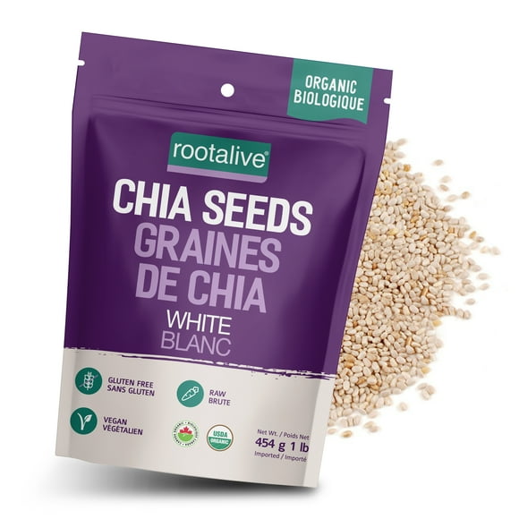 Rootalive Organic White Chia Seeds 454g