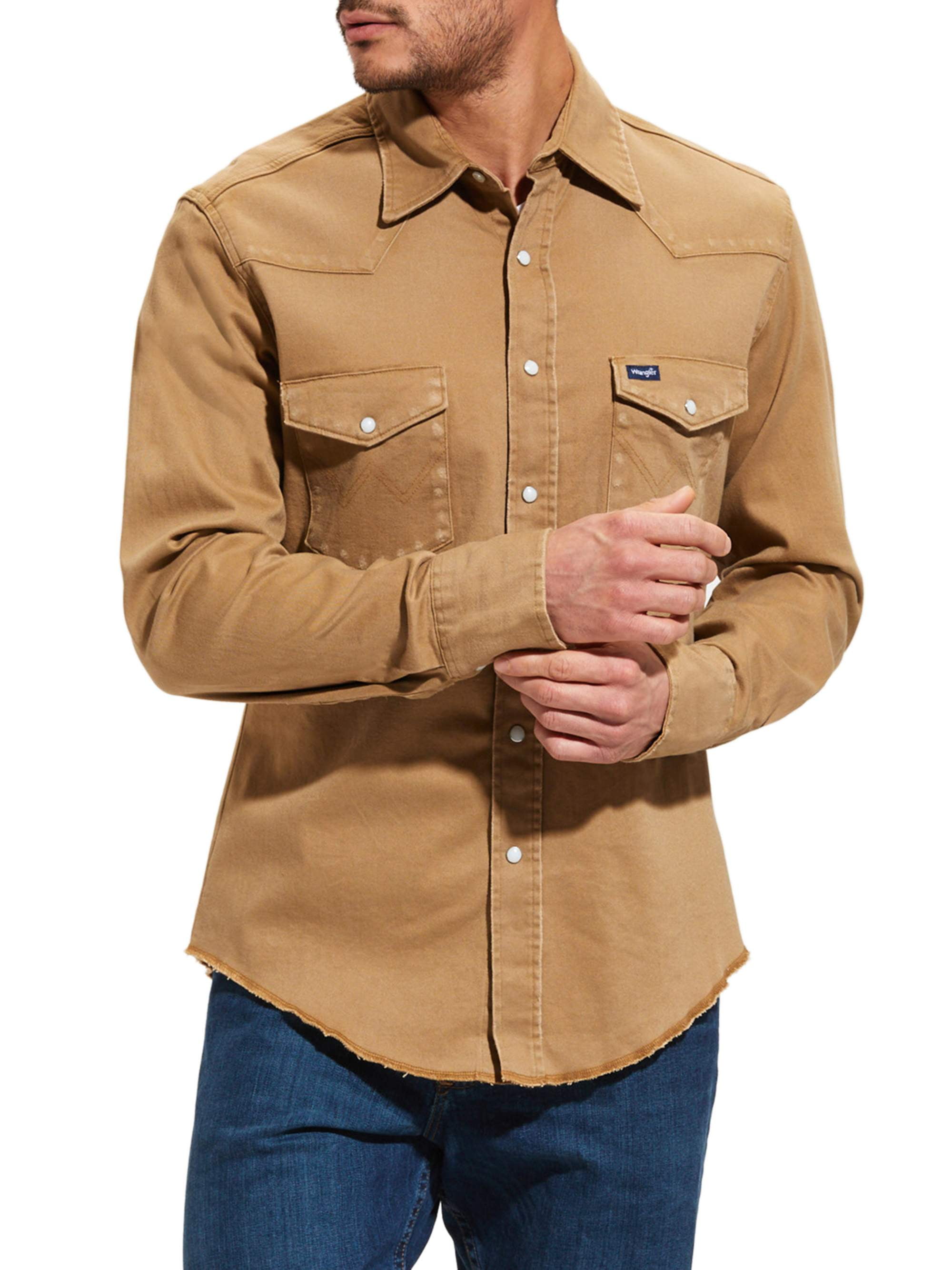 Wrangler Men's Long Sleeve Western Work Shirt - Walmart.com