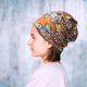 thumbnail image 4 of Gorro holgado para mujer, gorro para quimioterapia, babero elástico transpirable, gorro de doble uso, gorro estampado de flores, gorro holgado para dormir, bufanda infinita, 4 of 5