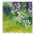 thumbnail image 3 of Ambesonne Japanese Shower Curtain, Grass Land Paint, 69"Wx84"L, Pink Green, 3 of 5