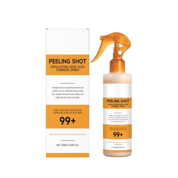 Alvantor Peeling Shot Exfoliating Kojic Acid Turmeric Spray, Brightening Even Tone, 3.38fl.oz