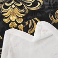 thumbnail image 3 of Manfei Gold Baroque Damask Sherpa Blanket 30x40, Hippie Flower Floral Fuzzy Blanket Throw, Vintage Victorian Flannel Blanket, Breathable Bedroom Decorative, 3 of 8