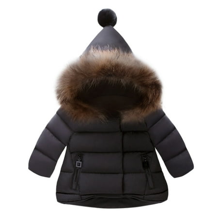 

nsendm Baby Set Winter Children Warm Boys Clothes Baby Coat Autumn Jacket Kids Girls Girls Outfits for Girls Kids Black 80