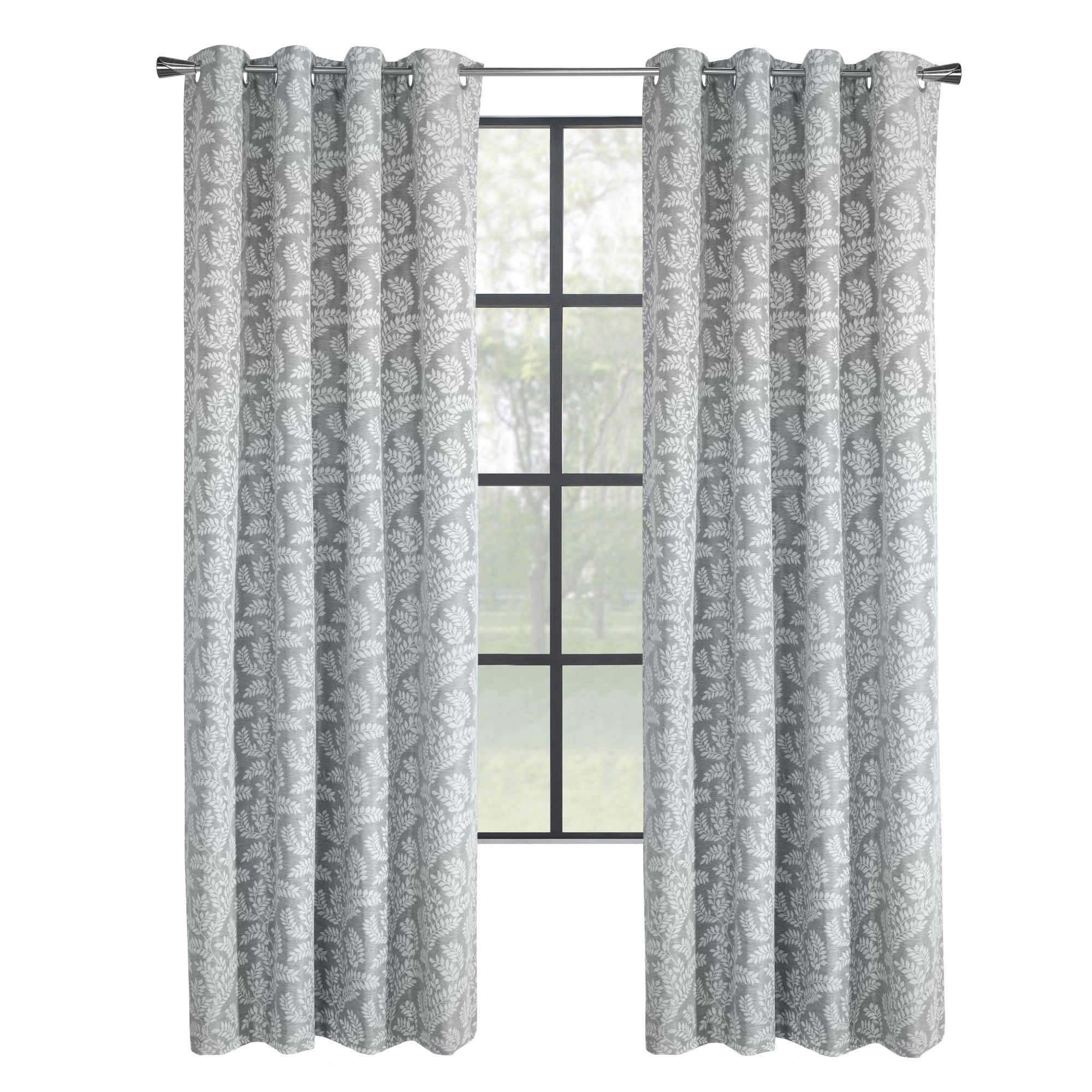 Loft Living Parrie Blackout Grommet Indoor Curtain 52 x 95 in Silver