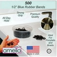 thumbnail image 2 of Amelia Beauty | 1/2in, Brown, Elastic Rubber Band Pony Tail Holders | Made in USA, Ideal for Ponytails, Braids, Twists, Dreadlocks, Styling Accessories for Women, Men and Girls | 500 Pack, 2 of 6