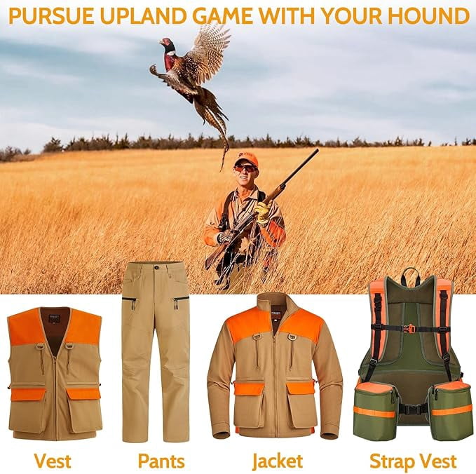 NEW VIEW Upland Hunting Pants for Men - Pheasant Hunting Pants with 7 Pockets, Water-Resistant