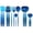 Blue, variant on Gold Silverware Set, 24-Piece Stainless Steel Flatware Set Service For 6, Mirror Polished Black Handle Tableware Cutlery Set Knife Fork And Spoon For Home & Restaurant, Dishwasher Safe
