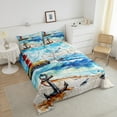 thumbnail image 3 of Erosebridal Nautical Sailing Bedding Queen Comforter Set, Coastal Sea Down Comforter, Retro Anchor Compass Decor, Microfiber, 3 of 8