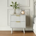 thumbnail image 5 of YouTrend Nightstands Set 0f 2 with 2 Drawers,Beside Table with Fluted Design ,End Table with Solid Wood Legs for bedroom, 5 of 9