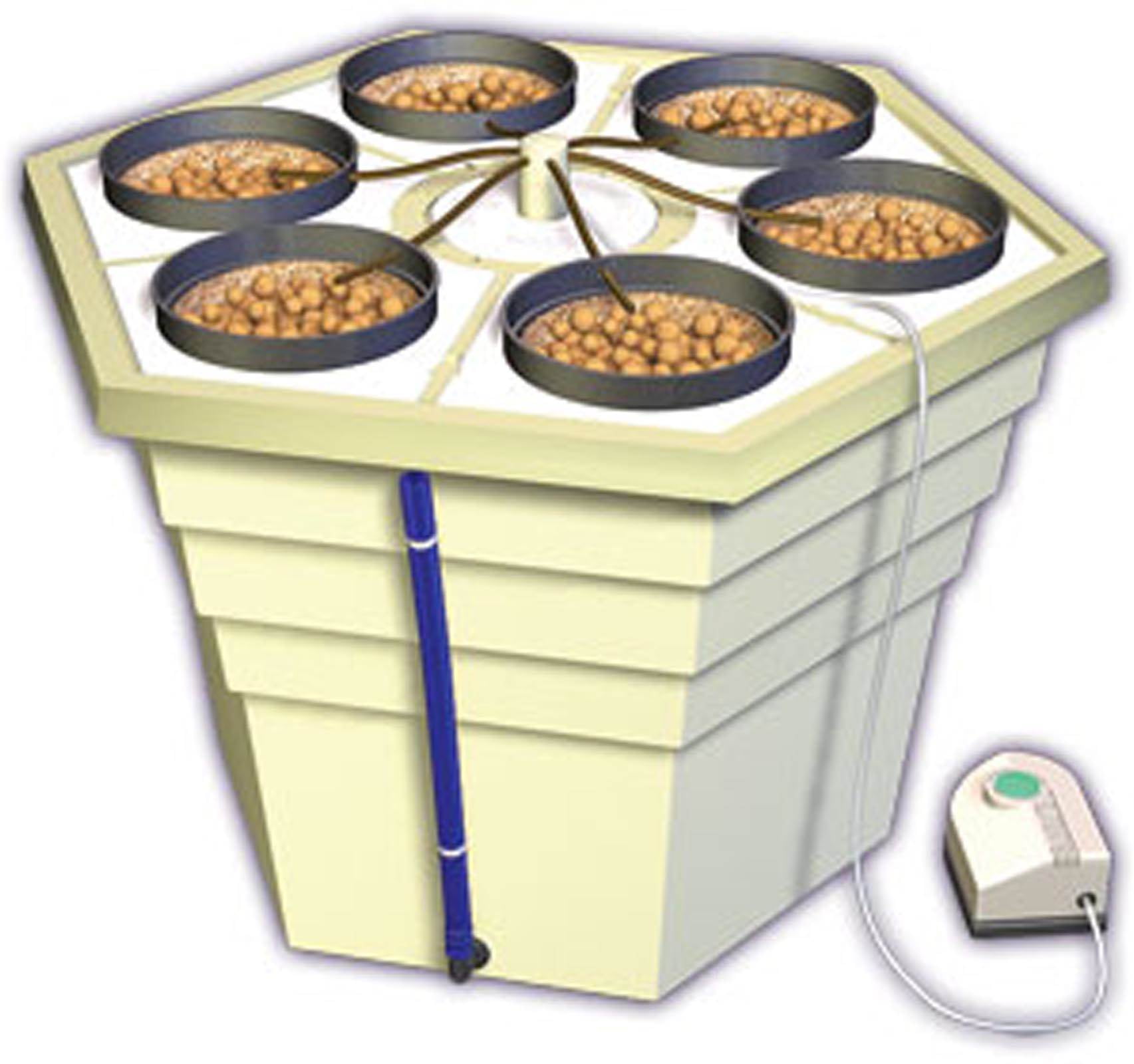 GENERAL HYDROPONICS Eco Grower Max Drip System w/ Reservoir & Inserts