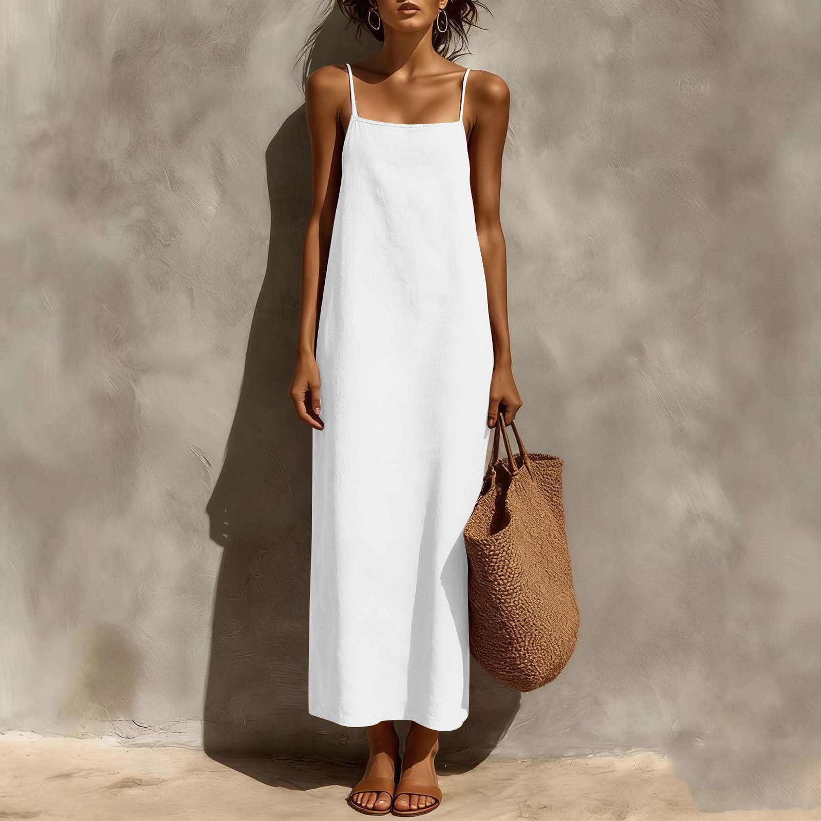 white cotton long dress Blend Button Front Maxi romantic and effortlessly refined LoveShackFancy | Minka Maxi Dress