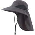 thumbnail image 4 of Wide Brim Sun Hat with Neck Flap for Women Men Hiking Fishing Gardening Hat Waterproof with UV Sun Protection, 4 of 8