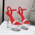 thumbnail image 5 of 181 Series 16.5cm Heel 6.5cm Platform Large Size 43 Women Shoes Sandals Catwalk Transparent Crystal Shoes Wedding  LFD, 5 of 8