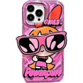 thumbnail image 2 of iPhone 13 Cute Kawaii Cartoon Case Cool Sunglasses Shape Stand Finger Grip Holder Bracket Design for Women Girls Protective Cover for iPhone 13 Pro Ma, 2 of 4