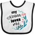 thumbnail image 3 of Inktastic My Nonna Loves Me for Girls Granddaughter Girls Baby Bib, 3 of 4
