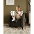 thumbnail image 2 of Fauteuil Tonneau d'Appoint, Fauteuil Tonneau Rembourré, Fauteuil Club Rond Doux, avec Coussin Doux et Dossier en U, pour Salon, Chambre, Réception de Bureau, 2 of 7