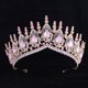 thumbnail image 3 of Zhuge Tiara de boda para novia, diadema de princesa, corona nupcial, joyería para el cabello con diamantes de imitación de cristal, decoración para novia, cumpleaños, graduación, boda (púrpura), 3 of 4