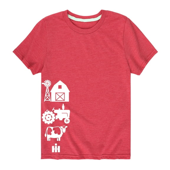 Case IH - Stacked Farm Icons - Toddler Short Sleeve Graphic T-Shirt
