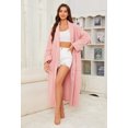 thumbnail image 2 of U2SKIIN Womens Fleece Robes, Cozy Warm Bathrobes Soft Loose Loungewear,(Pink,2XL-3XL), 2 of 5