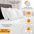 thumbnail image 5 of Lux Decor Collection King 6 Piece Sheets Set - Microfiber 16 Inch Deep Pocket Bed Sheets - White, 5 of 11