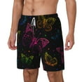 thumbnail image 2 of Balery Butterfly Mens Swim Trunks Swim Shorts for Men Quick Dry Inseam Beach Shorts with Compression Liner Pocket-Medium, 2 of 9
