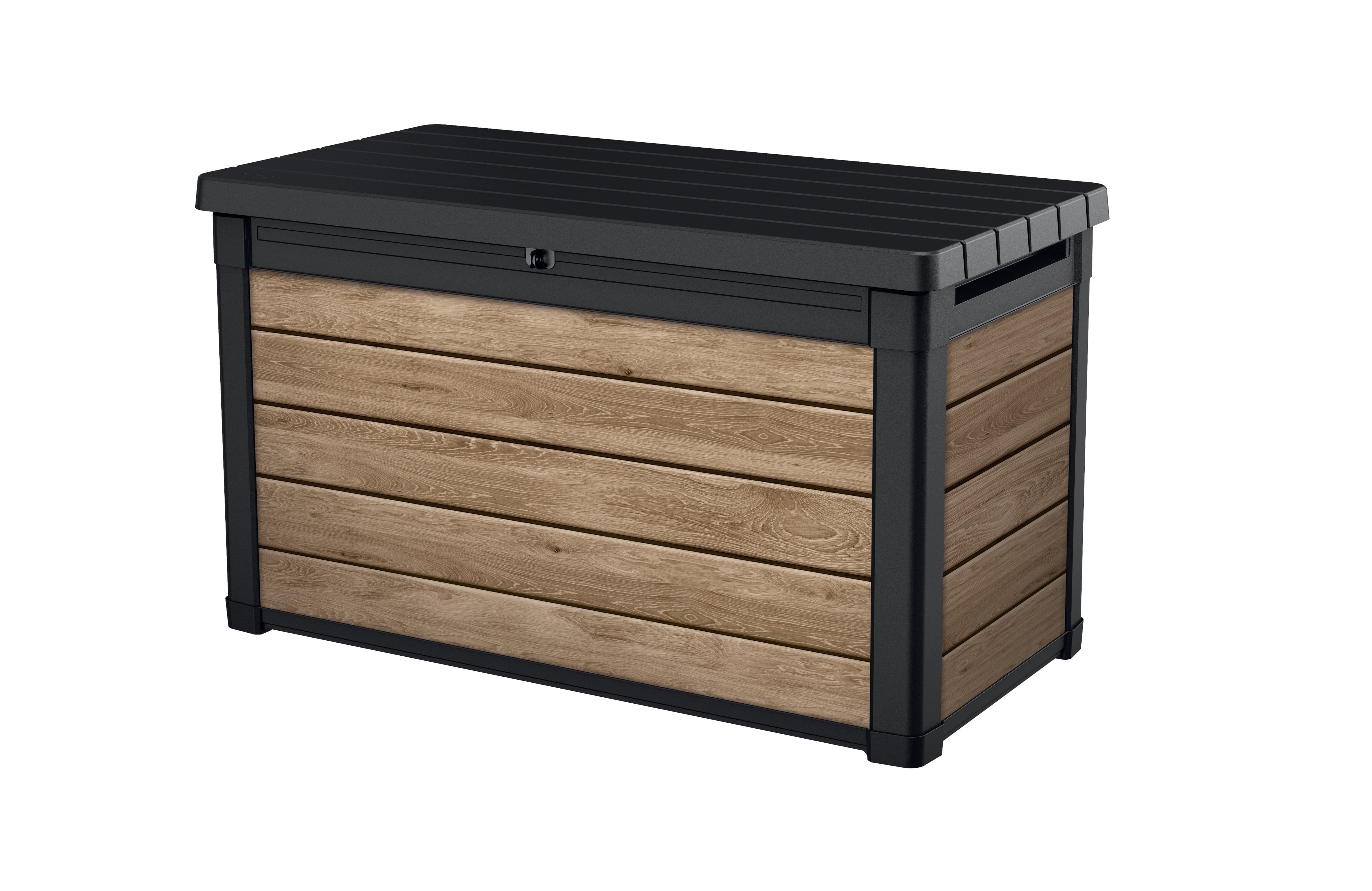 Keter Signature 230 Gallon Durable Resin Outdoor Deck Box Storage Keter Signature 230 Gallon Durable Resin Outdoor Deck Box Storage
