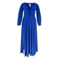 thumbnail image 4 of LSLJS Robe Fendue à Manches Longues Unie pour Femmes, Robe Grande Taille pour Femmes, Cadeaux pour Femmes, 4 of 5