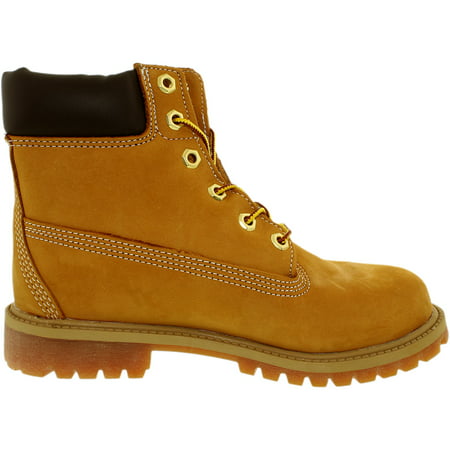 Timberland Boy's 6 Inch Premium Boot Nubuck Wheat Yellow Ankle-High ...