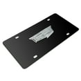 thumbnail image 2 of Cadillac New Crest 3D Chrome Logo on Black Stainless Steel License Plate, 2 of 4