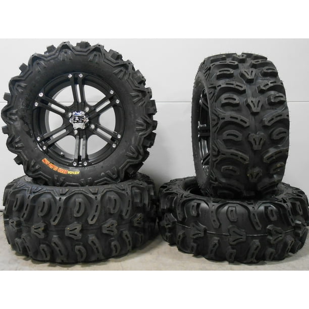 ITP SS212 14" Wheels Black 26" Bear Claw HTR Tires Yamaha Viking
